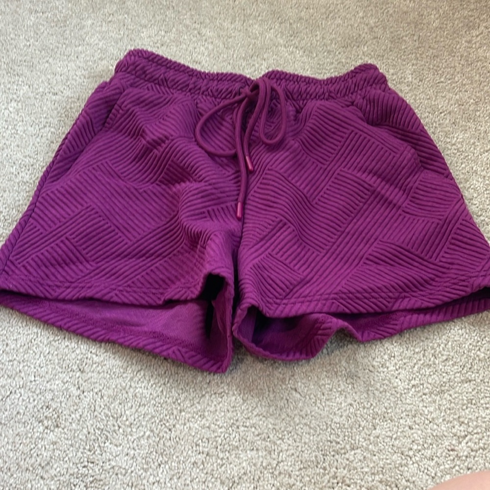Purple sweat shorts